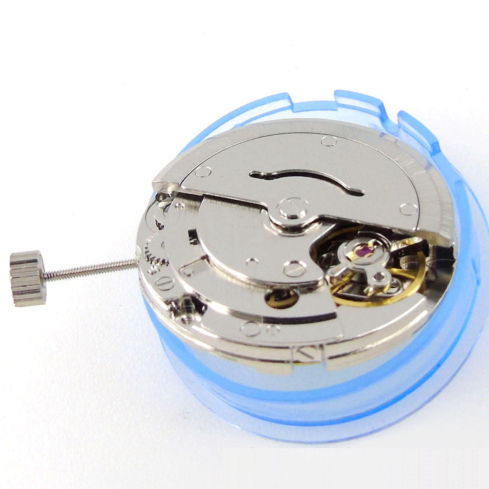 ST1612 mechanical automatic watch movement showcasing precision gear system with calendar display, by China Made brand.