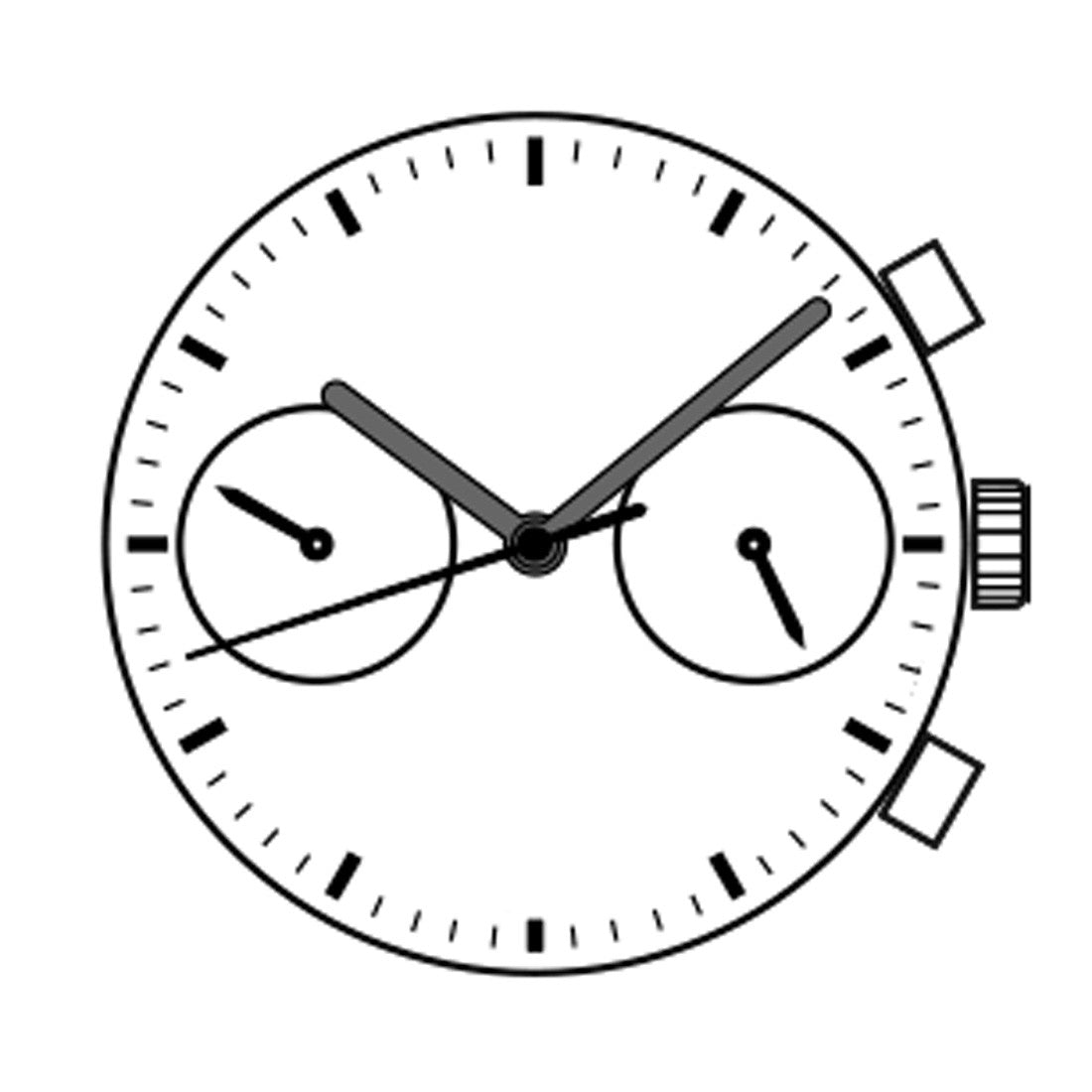 Hattori Epson VD32A quartz watch movement with precision timekeeping, Japan-made quality components.