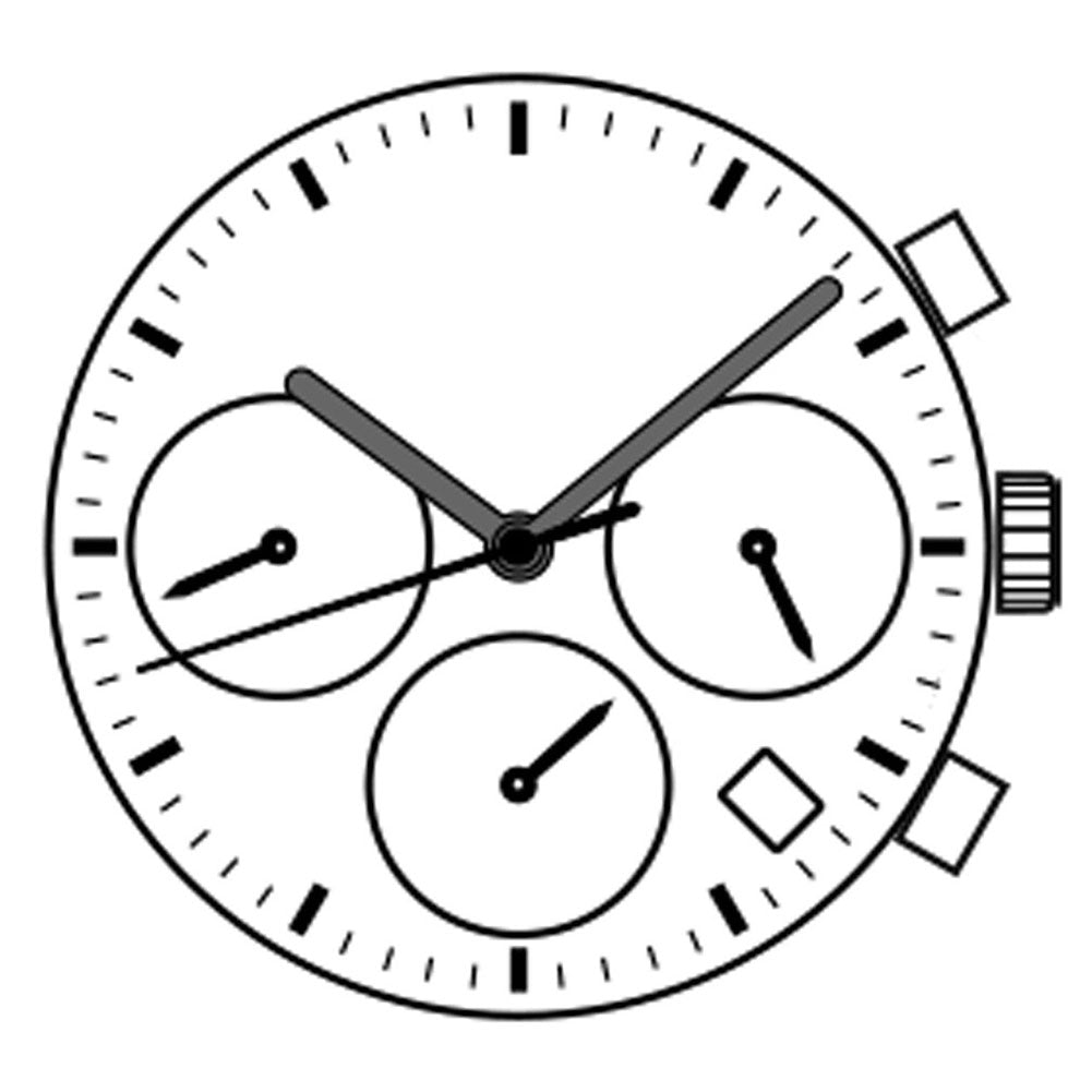 Hattori Epson VD33A quartz watch movement showcasing precision Japanese craftsmanship for reliable timekeeping.