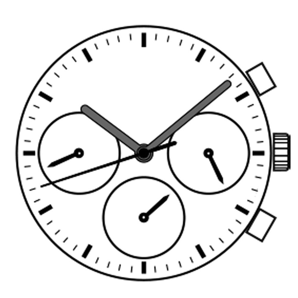 Hattori Epson TMI VD34A quartz watch movement, precision Japanese mechanism for accurate watch repair.