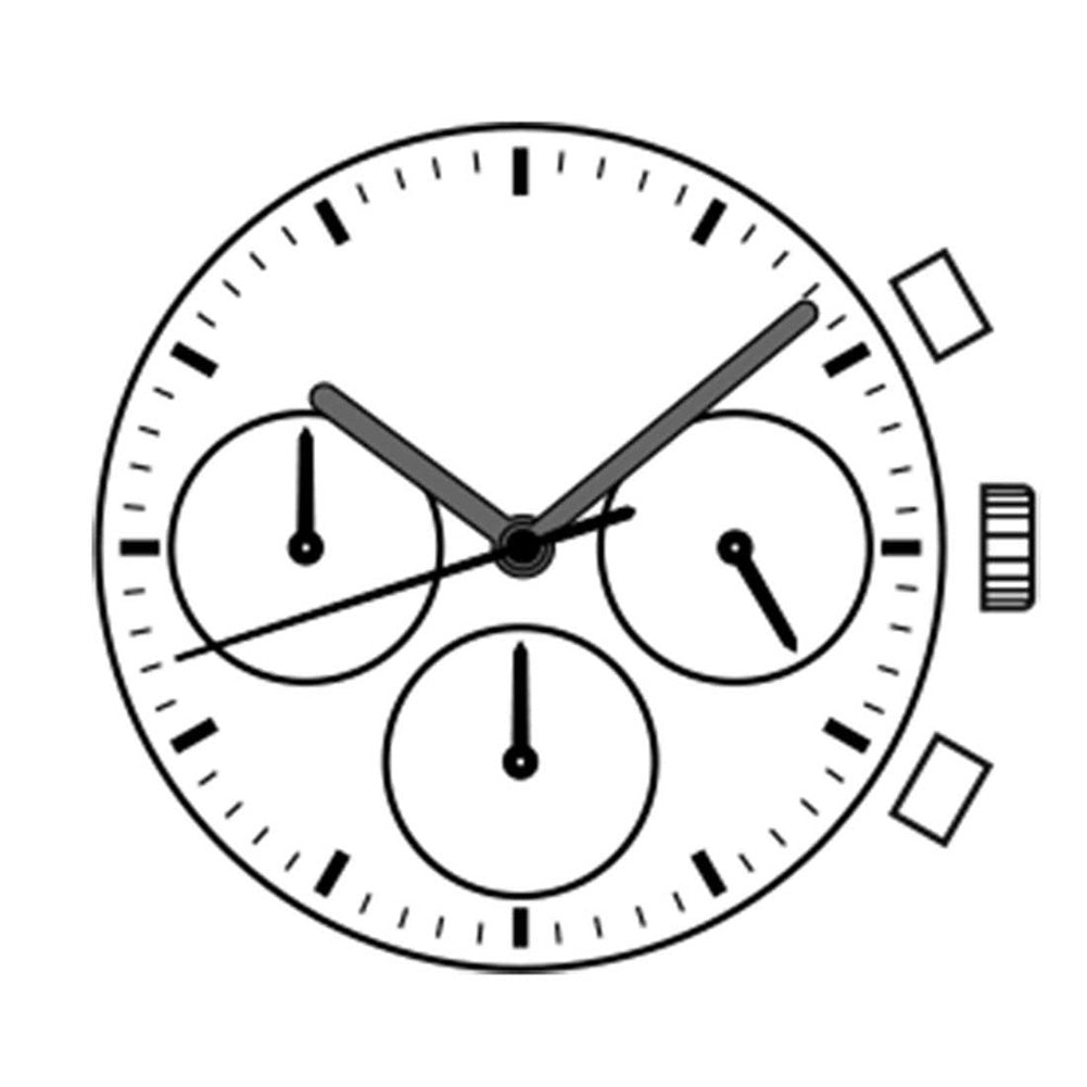 Hattori Epson VD54B quartz watch movement showcasing precise Japan-made timekeeping mechanism