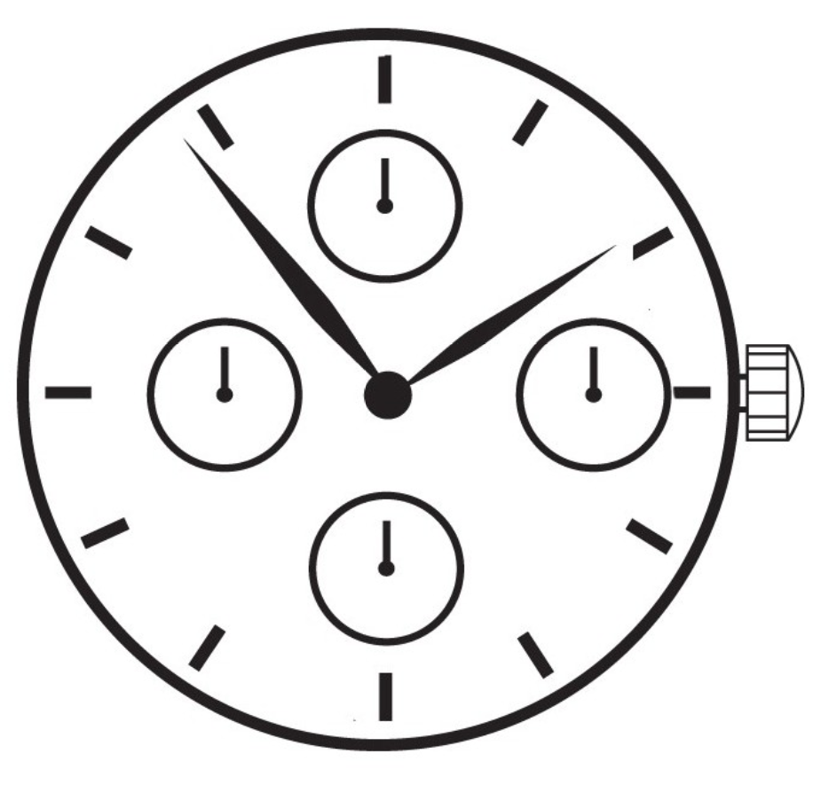 Hattori Epson TMI VD74A quartz watch movement showcasing precise Japanese engineering for watch accessories.