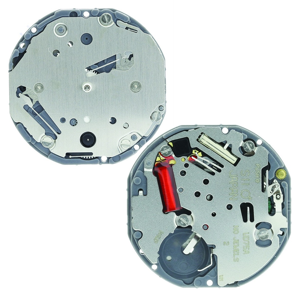 Hattori Epson VD75A quartz watch movement, precise Japanese craftsmanship for reliable watch accessories