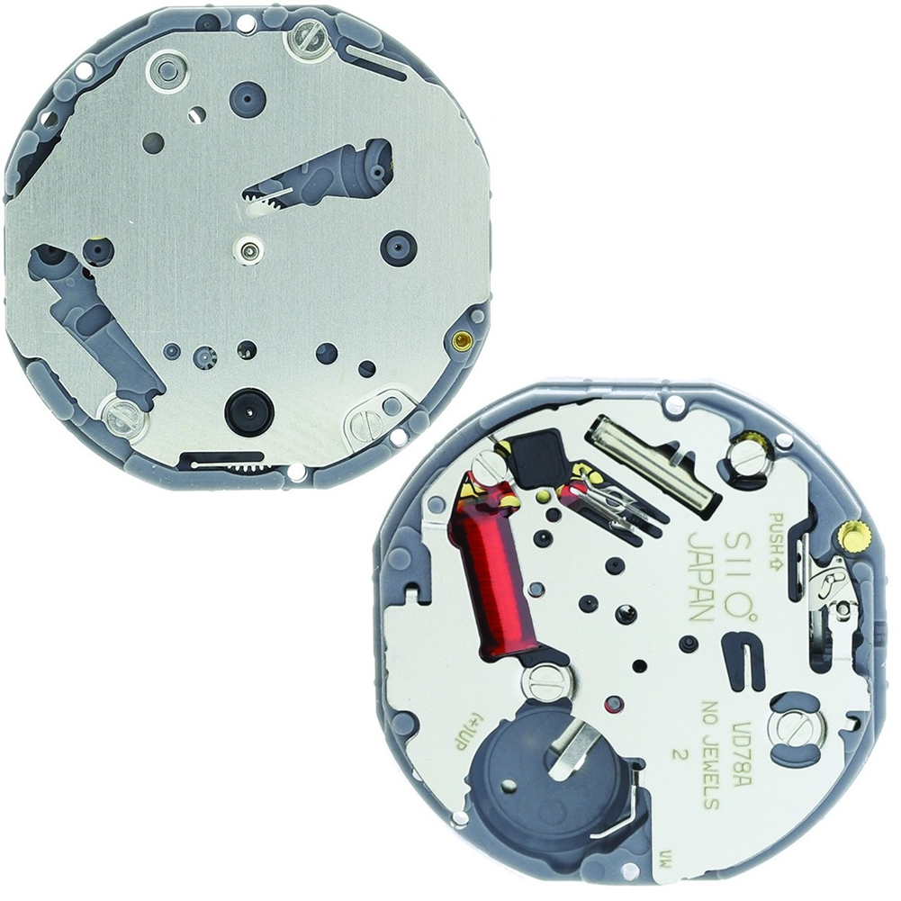 Hattori Epson TMI VD78A quartz watch movement, precision Japan-made mechanism for watch accessory repairs.