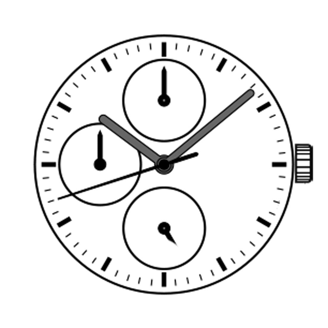 Hattori Epson VH67A quartz watch movement, precision Japanese engineering for accurate timekeeping.