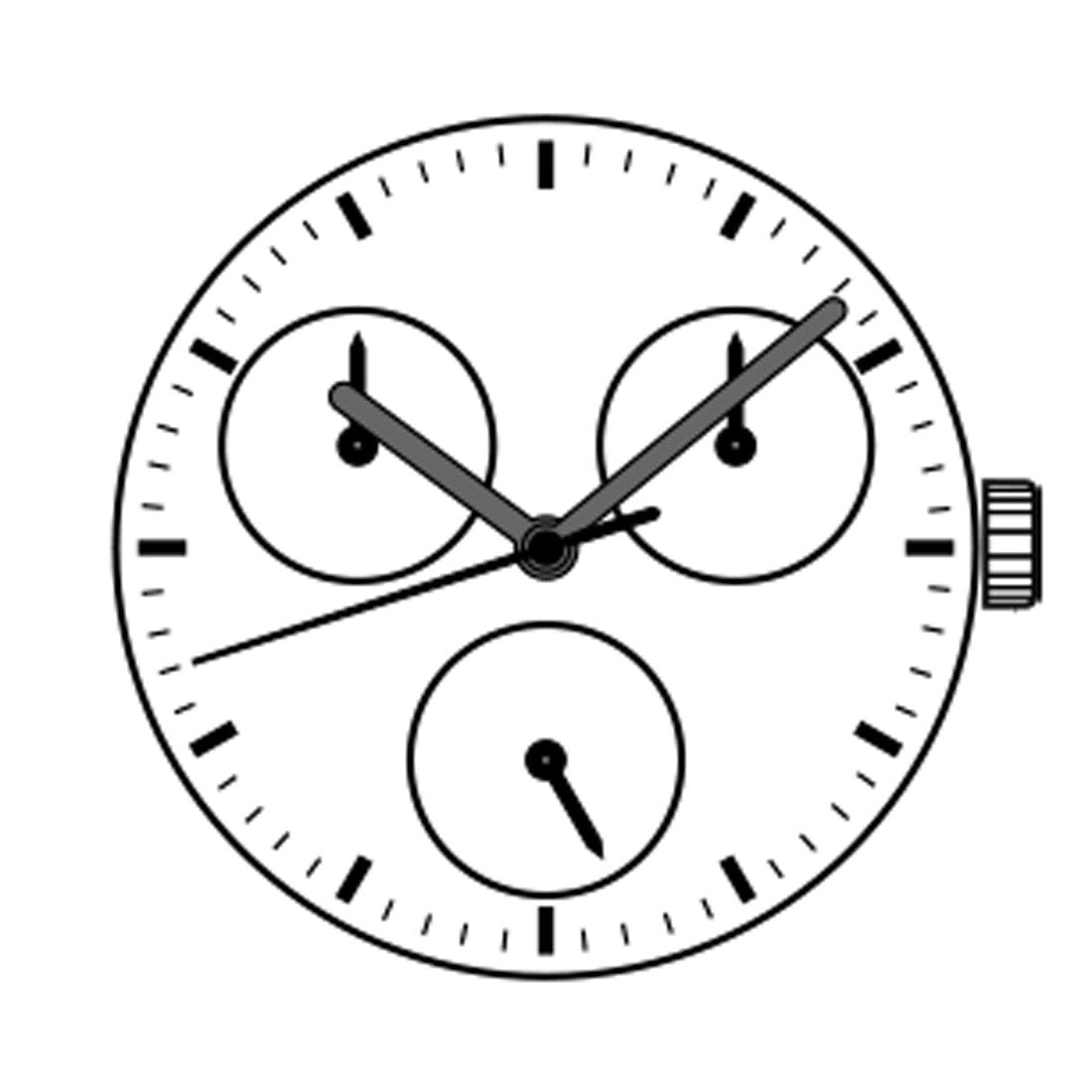 Hattori Epson TMI VH68A quartz watch movement, precise Japanese mechanism for quality watch accessories.