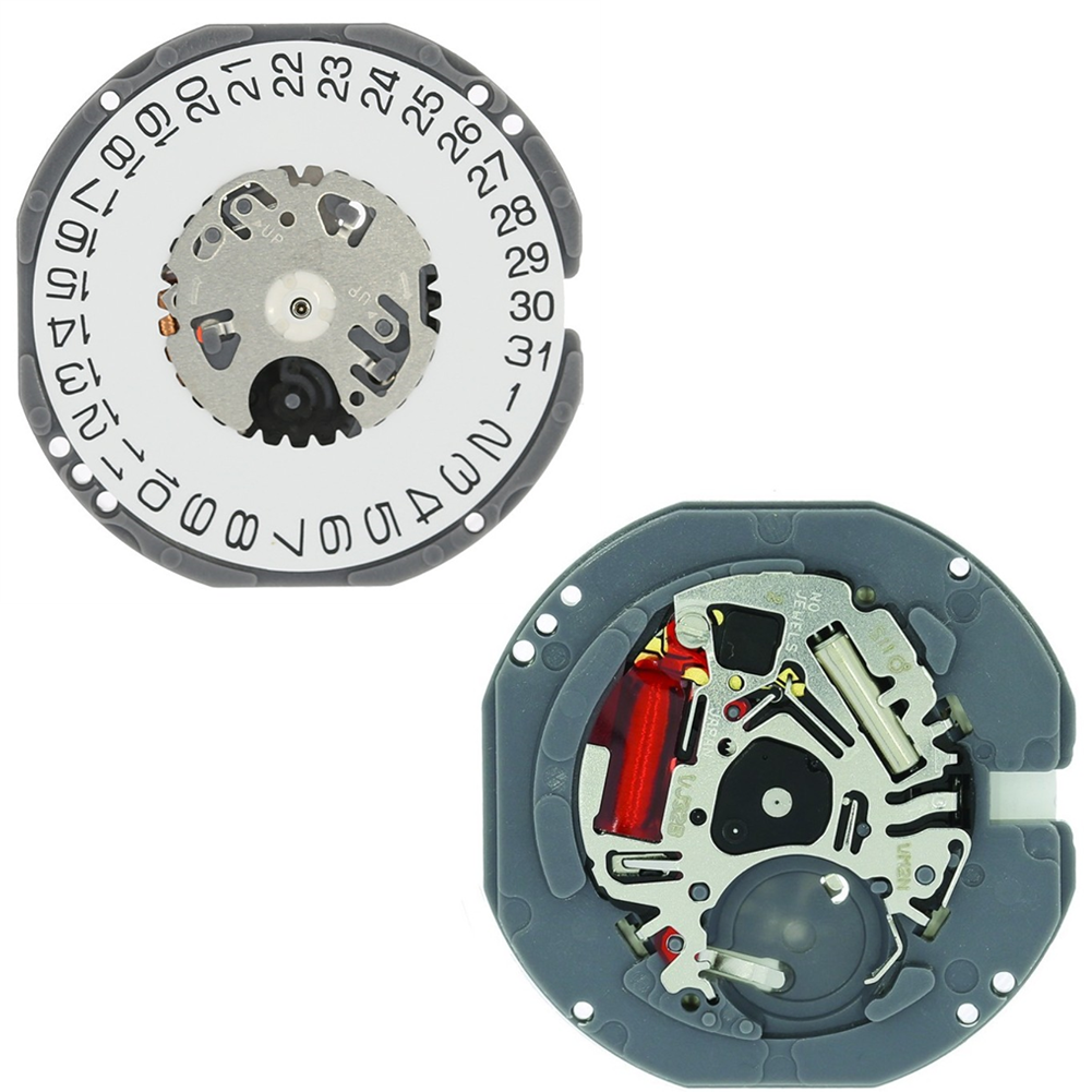 Hattori Epson quartz watch movement with date window at 3 and 6 o?clock, Japan made for accurate timekeeping