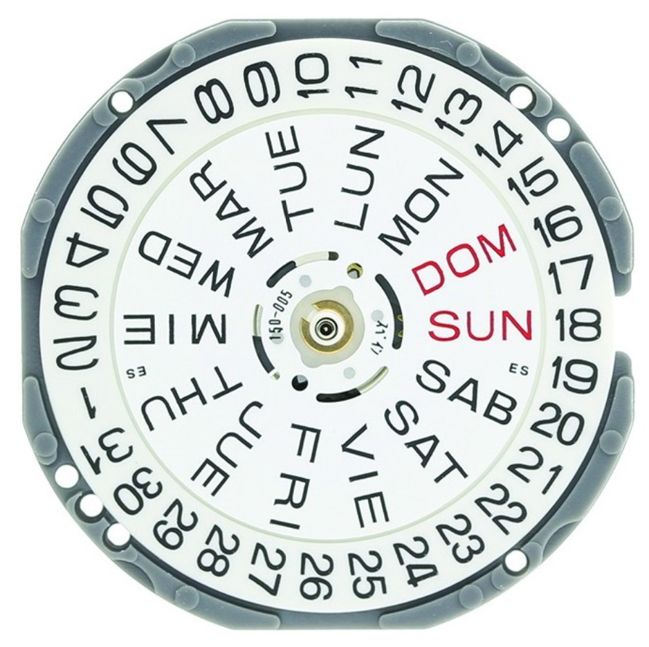 Hattori Epson TMI VJ33 quartz watch movement, Japan-made precision for reliable timekeeping.