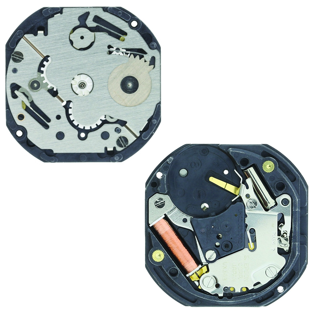 Hattori Epson VX36E quartz watch movement, Japan-made precision mechanism for watch repair accessories.