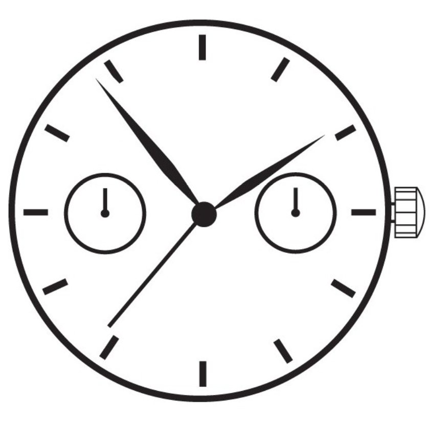 Hattori Epson VX3H quartz watch movement showcasing precise Japanese engineering for accurate timekeeping.