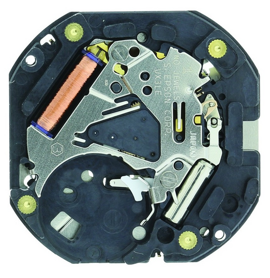 Hattori Epson TMI VX3L quartz watch movement, Japan made, precise timekeeping for accessories