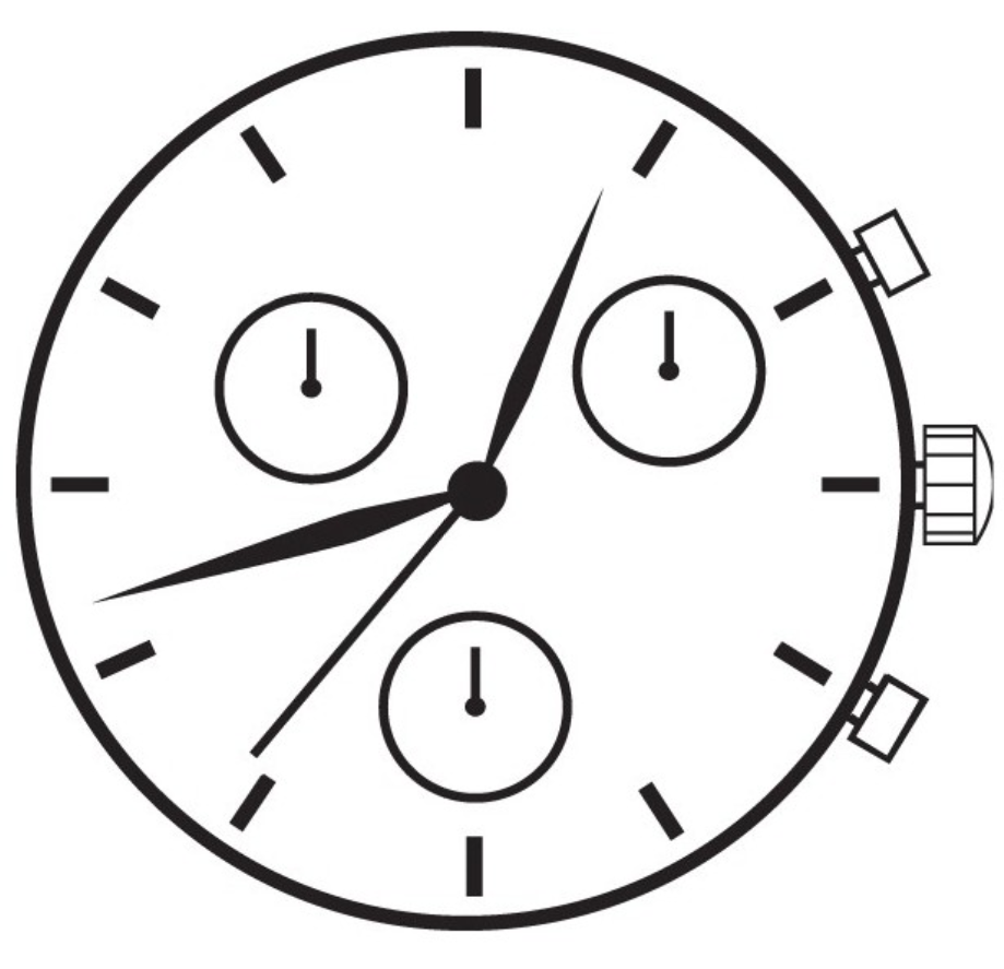 Hattori Epson TMI VX3L quartz watch movement, Japan-made, reliable precision timekeeping for watch accessories.