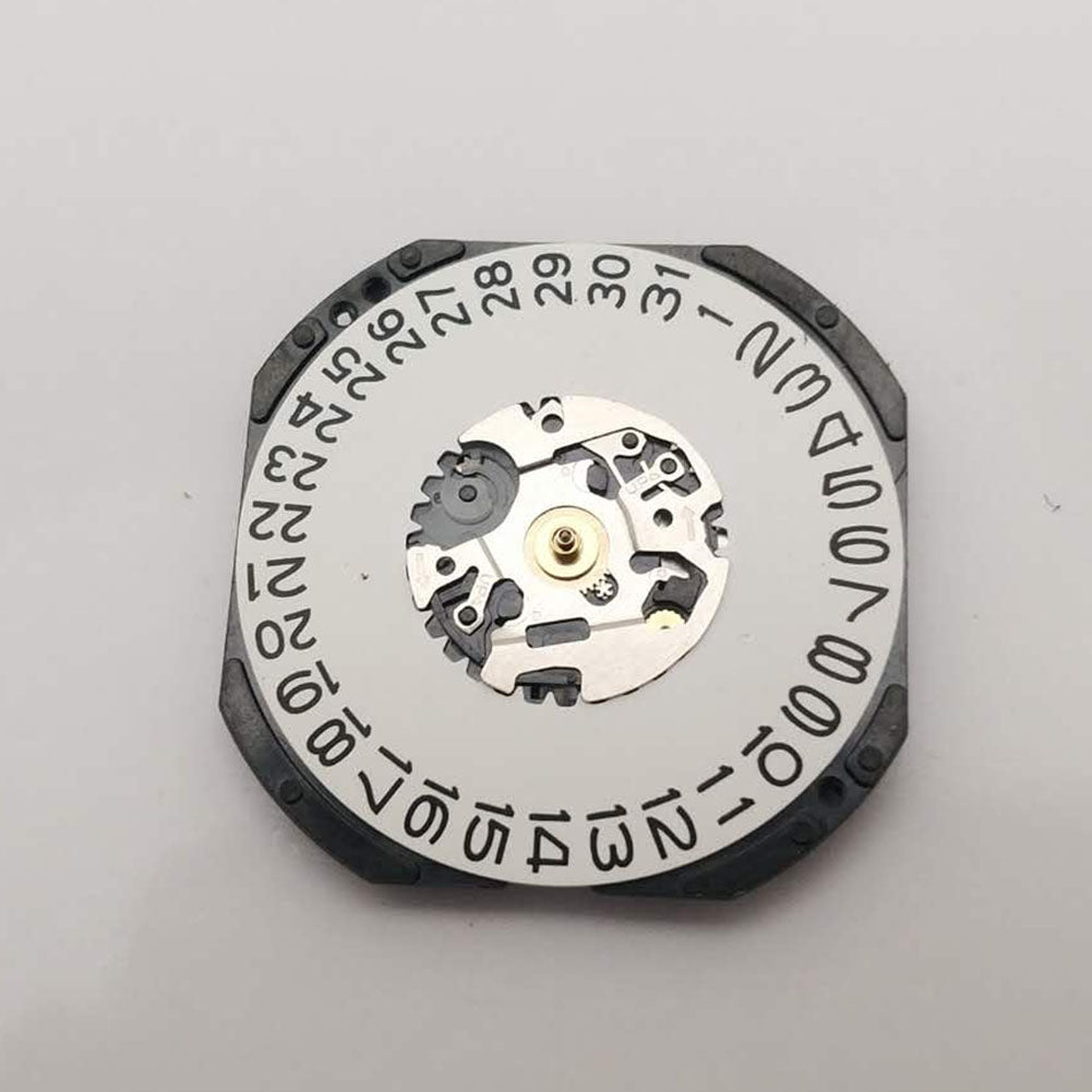 Shiojiri Hattori VX42 Quartz watch movement with day display at 3 and 6 o'clock, brand new.