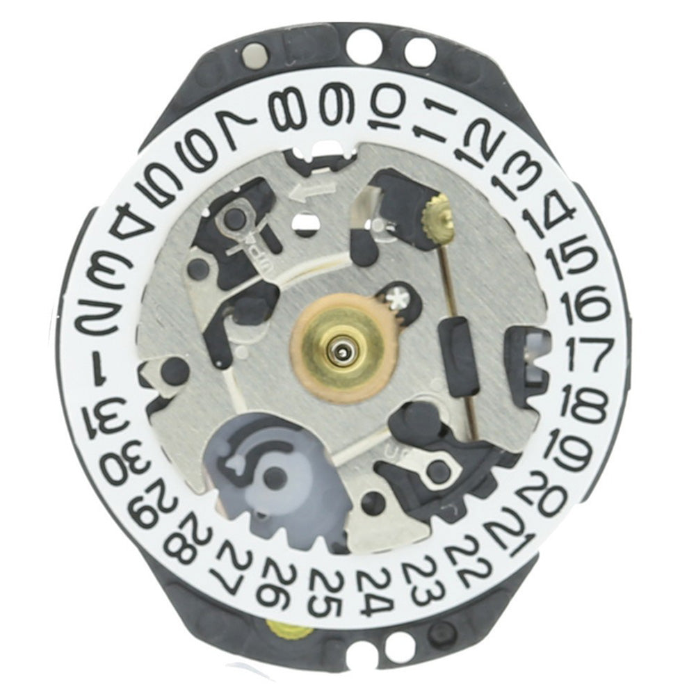 Hattori Epson VX82E quartz watch movement with date at 3 and 6 o'clock, Japan made.