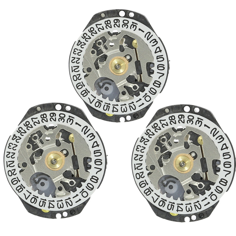 Hattori Epson VX89E quartz watch movement with date display at 3 o?clock, Japan-made for accurate timekeeping.