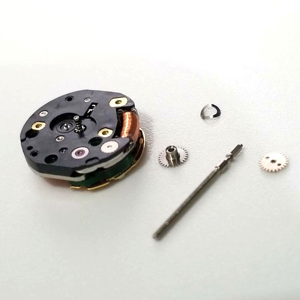 Hattori Epson YL50 quartz watch movement with 2-hand design for precise Japanese timekeeping.