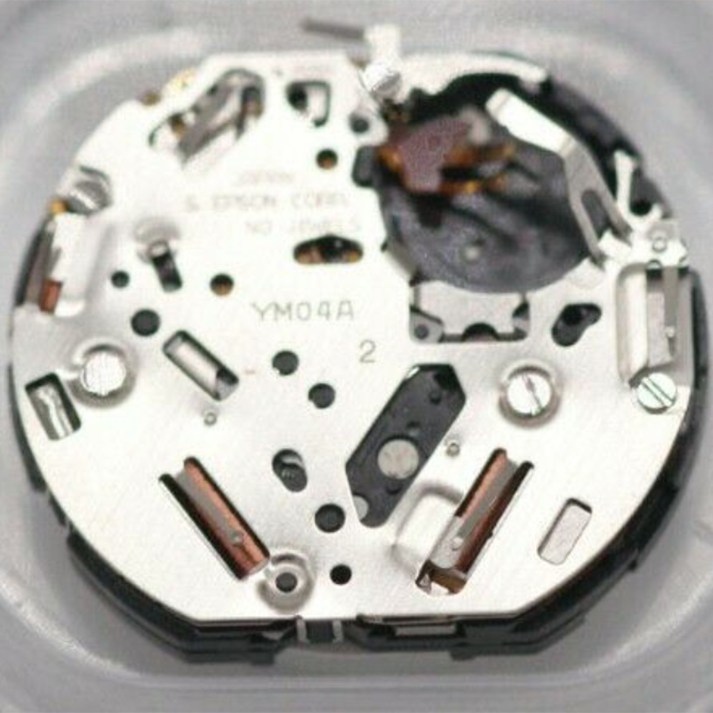 Hattori Epson TMI YM04 quartz watch movement, precise Japan-made mechanism for watch accessory repairs.