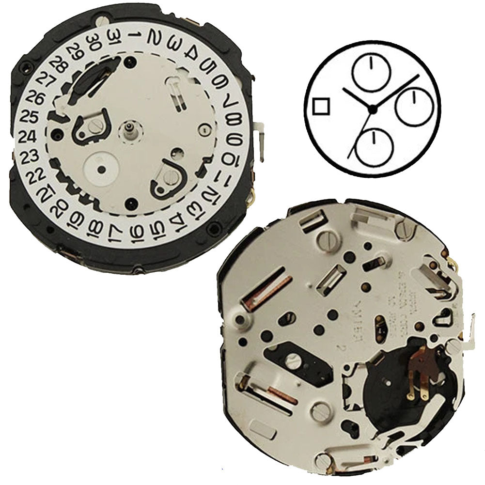 Hattori Epson TMI YM15 quartz watch movement, precision Japan-made mechanism for accurate timekeeping accessories