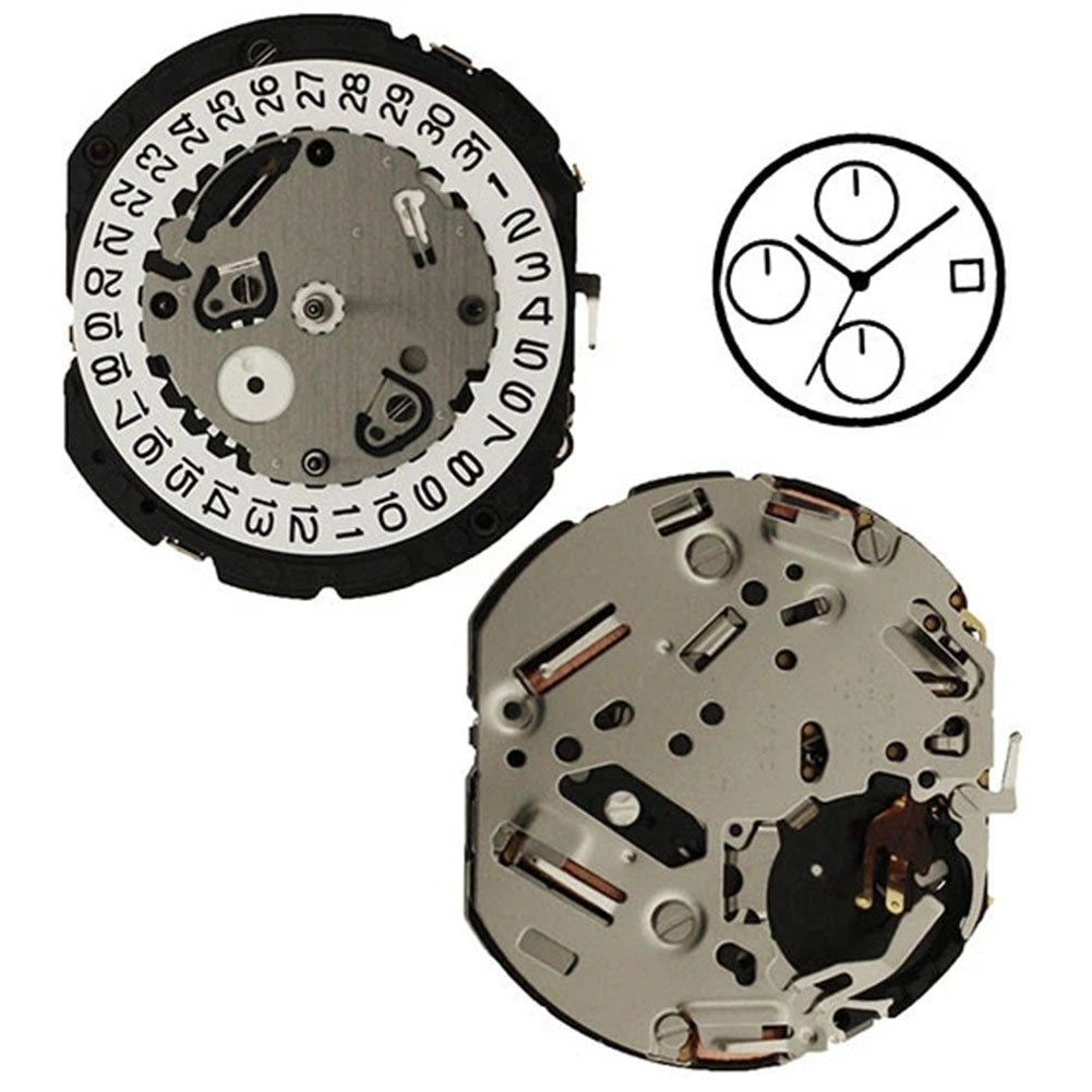 Hattori Epson TMI YM9G quartz watch movement, precision Japan-made mechanism for accurate timekeeping