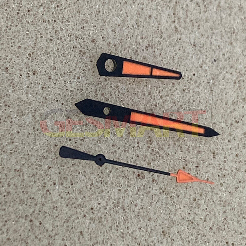 Luminous Watch Hands for NH35/NH36 Movement - Orange Arrow Shape
