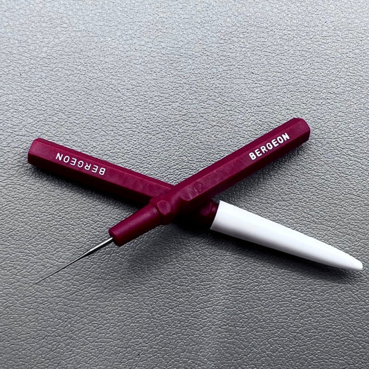 Swiss Bergeon 30102-A fine red watch dip oilers for precise lubrication of delicate watch parts.