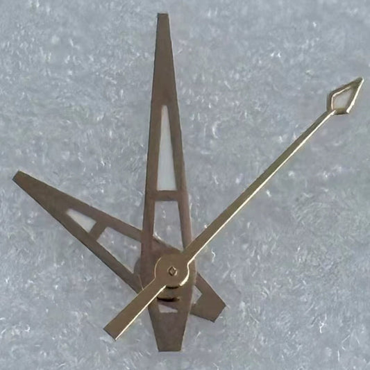 Rose golden big arrow watch hands with green lume for NH35/36 NH38 NH72 NH70 movements.