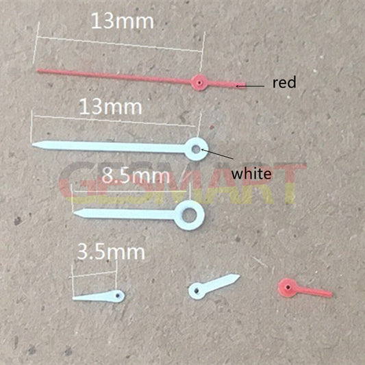 White pointed 13mm red second hand for Miyota OS10 OS20 OS60 OS80 watches by White Pointed, precise timekeeping accessory.