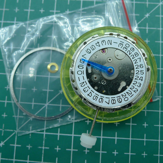DG2813 mechanical watch movement with 4 hands, adjustable 24-hour GMT, silver finish for watch accessories