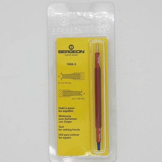 Bergeon 7404-3 hand setting tool for precise watch repair, Swiss made quality for professionals.