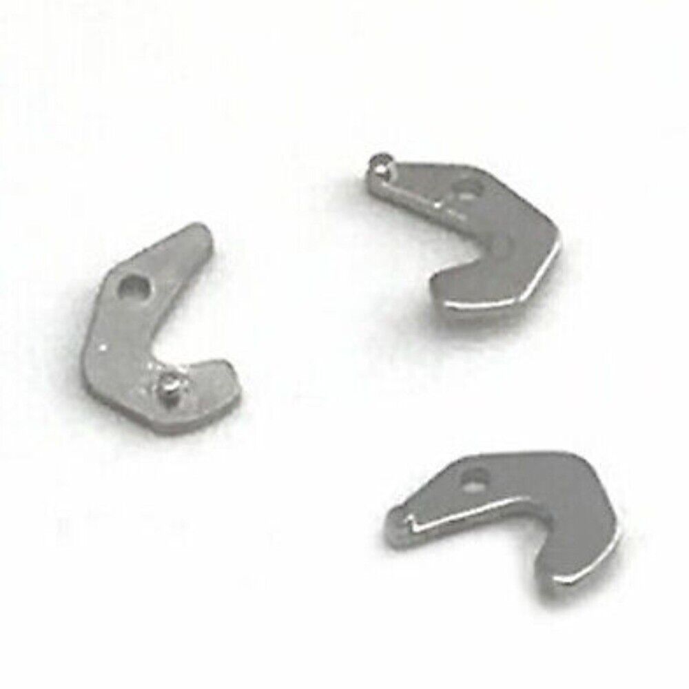 1. Silver setting levers trio compatible with Shanghai 7120 watch movement for precise adjustments.  