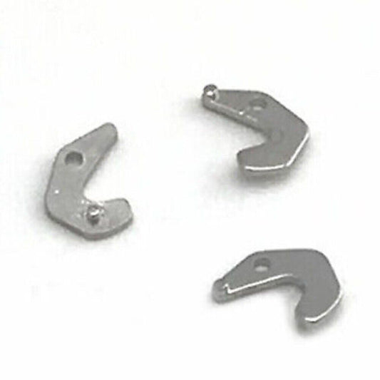 1. Silver setting levers trio compatible with Shanghai 7120 watch movement for precise adjustments.  