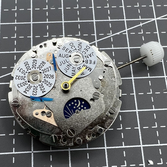 Shang Hai 7751 mechanical automatic movement for watch repair, fits Longines 8 hands models.