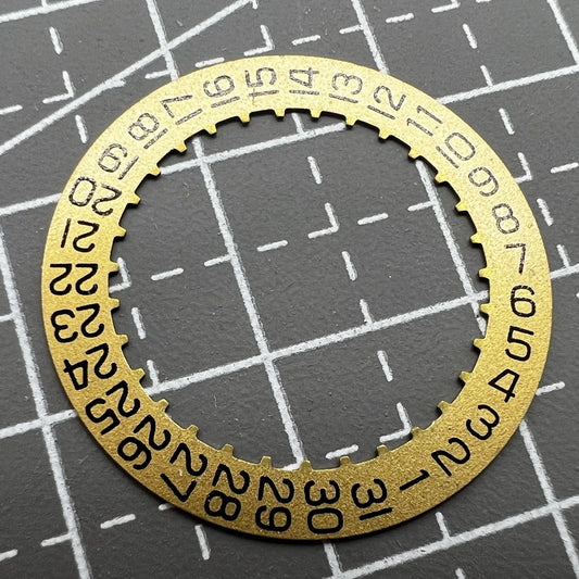 1. Golden date disk set for ETA 2824 watch movement, enhancing timepiece functionality.  