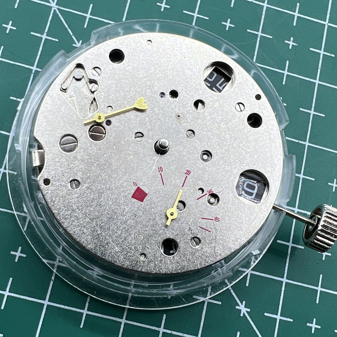 Seagull TY2530 black mechanical movement with date disk, ST25 replacement for watch repairs.
