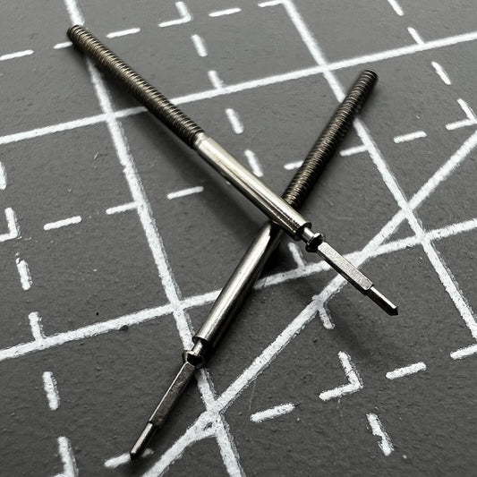 Watch winding stem for Ronda 715 quartz movement, precise fit for seamless operation.