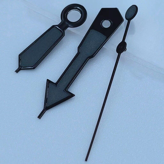 12.5mm black trim dark grey painted green lume watch hands for NH35 NH36 7S26 movements