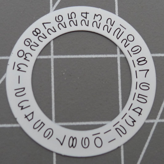White date wheel overlay showing date at 3 o'clock for ETA2824 2836 Miyota 8215/8200.