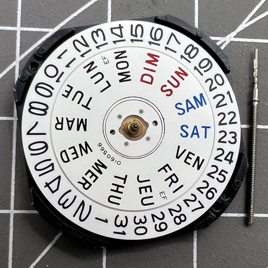 Japan Made Hattori Epson TMI VX43 VX43E quartz watch movement showcasing precision and durability for watch repair.