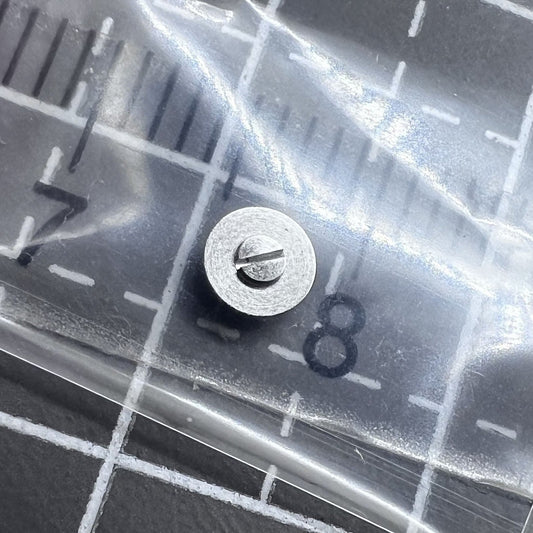 Original ETA C07.111 movement ratchet wheel screws, 2 pieces for precise watch repair and maintenance.