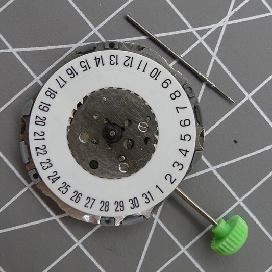 Japan Made Miyota 4U74 quartz watch movement with date display at 6 o'clock, single calendar functionality.