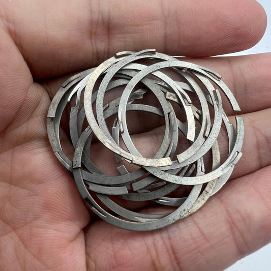 Steel watch case cushion mount spacer ring for China Made 7120 movement, durable accessory.