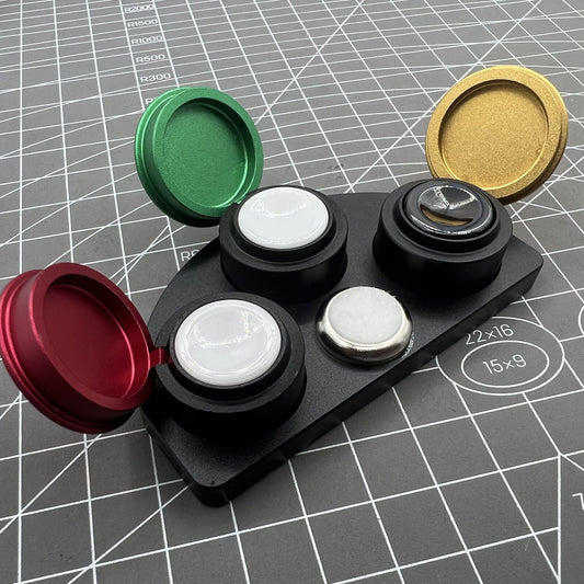 Die-cast alloy Oil Cups Stand with 3 containers for watch repair, BG 30180 replacement tool.