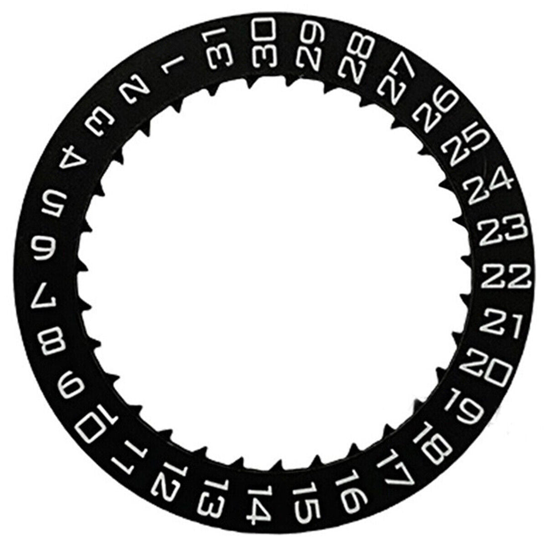 Black KA Font date disk wheel showing date display for Miyota 8215 watch movement accessory.