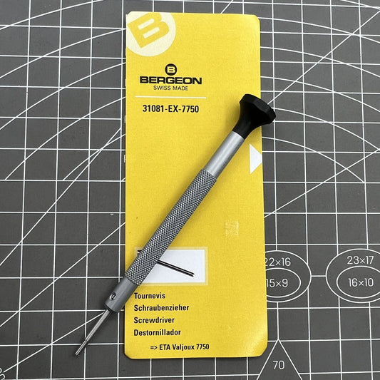 Bergeon 31081-EX-7750 precision screwdriver for ETA Valjoux 7750 watch movement adjustments