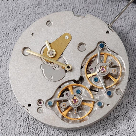 SH Double Flywheel watch accessory showcasing multifunctional automatic mechanical movement, no calendar, precision craftsmanship.