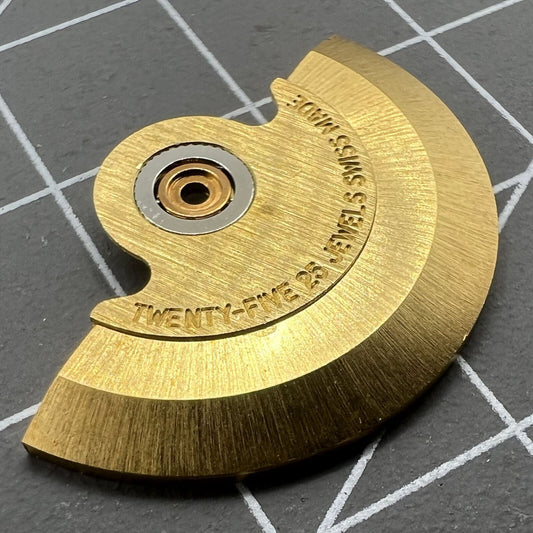 Golden rotor oscillating weight by Generic Fit for ETA 2824, 2834, 2836 watch movements, precise winding.