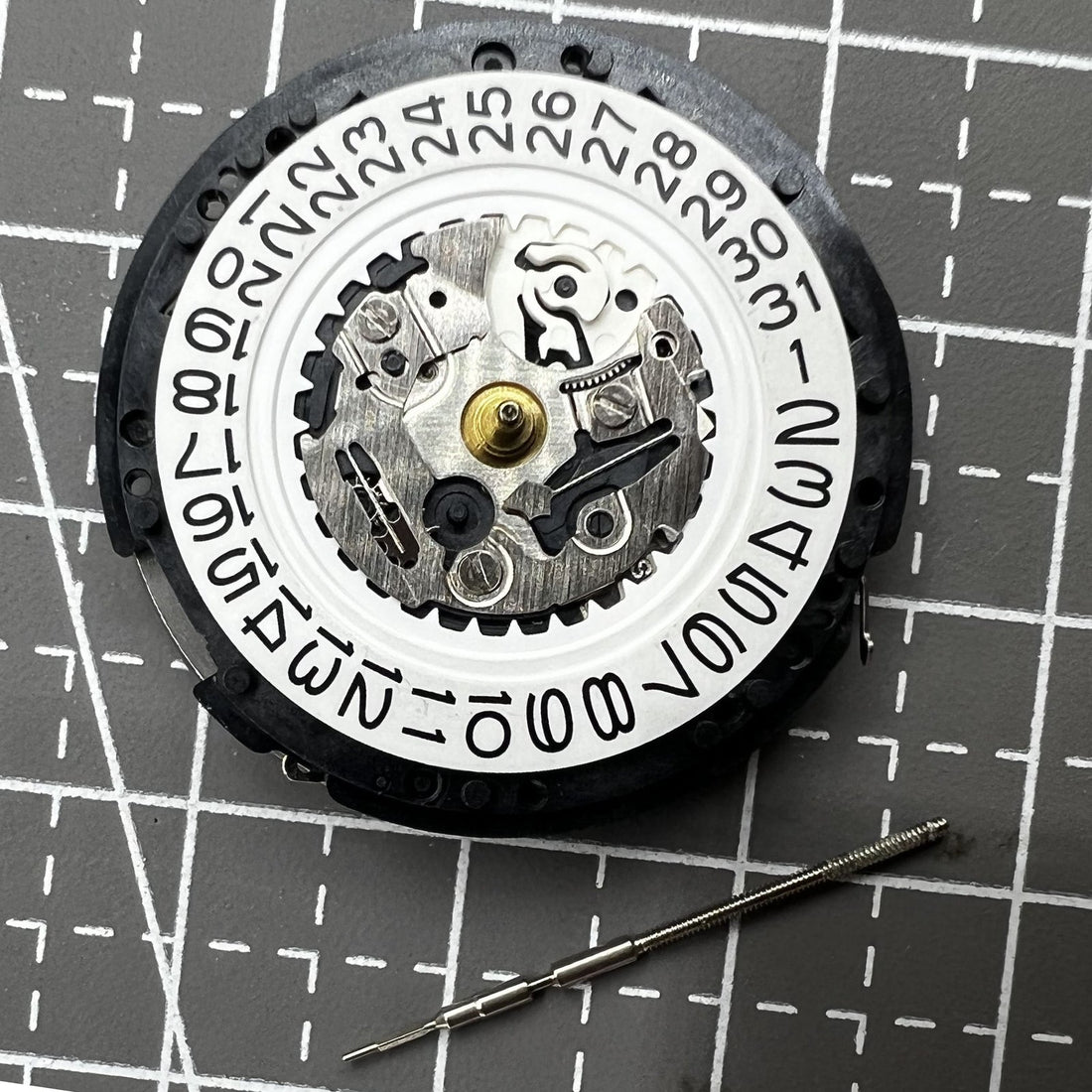 Seiko 5M62A quartz watch movement with date at 3 o'clock, authentic Japanese precision parts