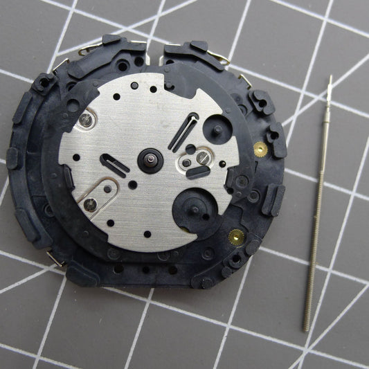 Japan-made Hattori Epson TMI VL57A quartz watch movement for precise timekeeping and durable performance.