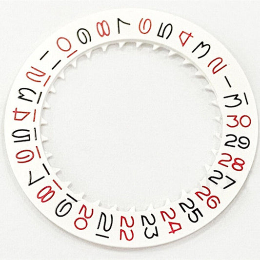 White date disk wheel with vintage black odd numbers for NH35 NH36 watch movement part.