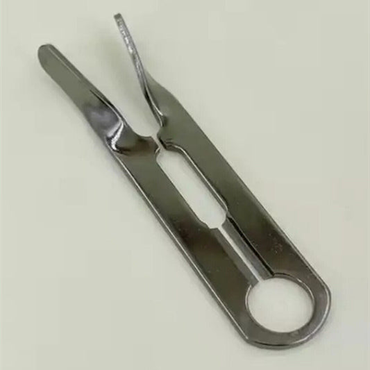 V-slot stainless steel watch roller remover tool by 2810 for precise watch repair and replacement tasks.